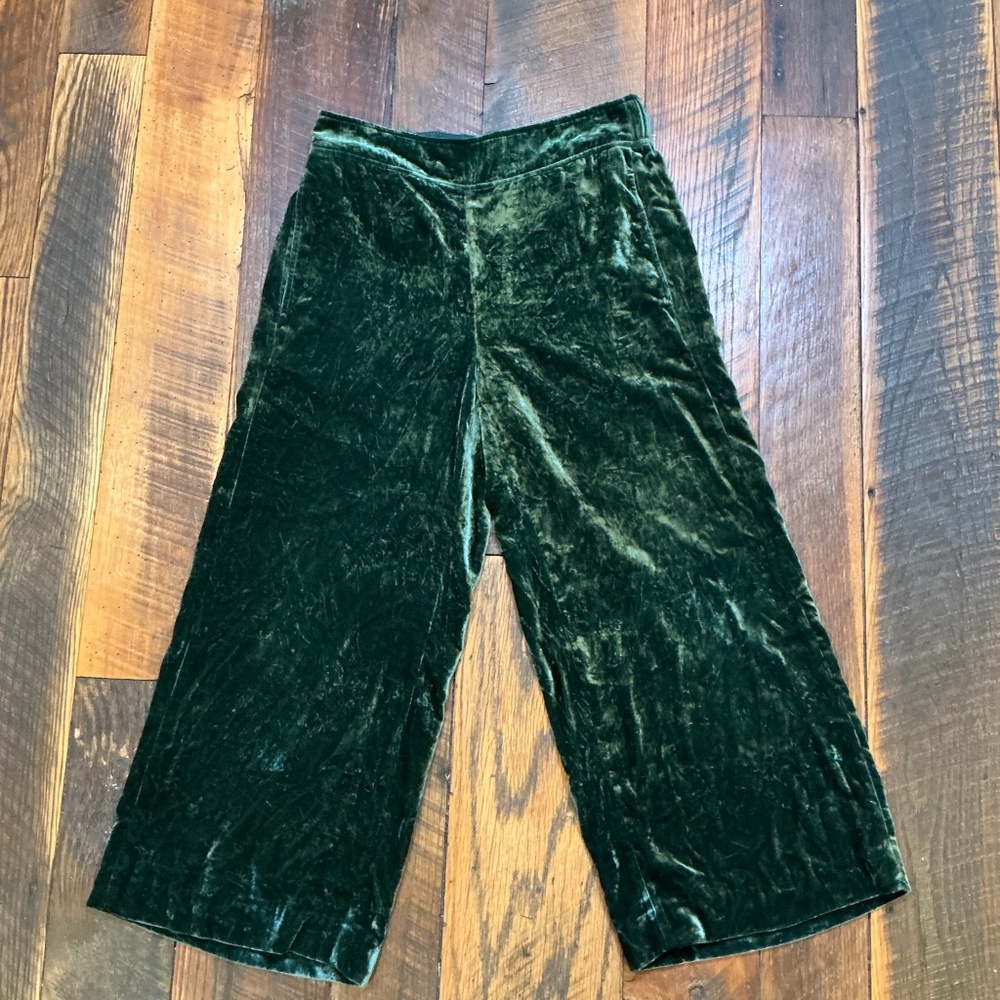 Madewell Velvet Huston Pull-On Crop Pants Women’s Size Medium in Smoky Spruce - Picture 6 of 12